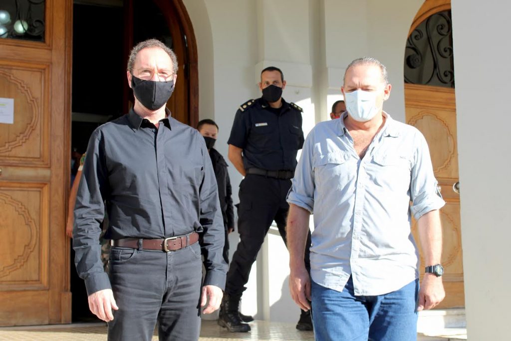 EL MINISTRO DE SEGURIDAD DE LA PROVINCIA SERGIO BERNI VISITÓ CARLOS CASARES