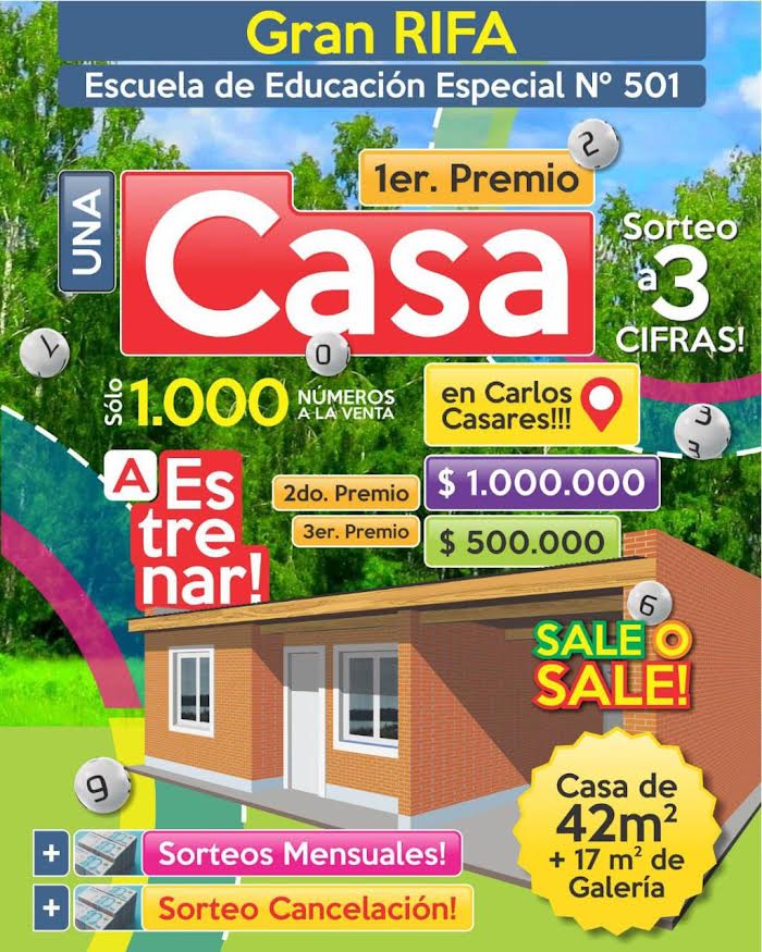 SE VIENE LA GRAN RIFA DE LA ESCUELA 501